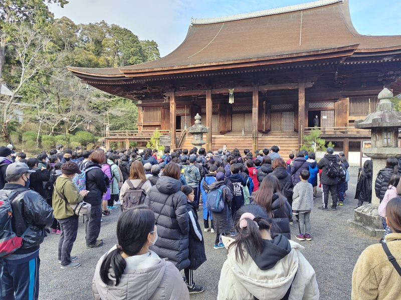 長等スポ少、三井寺清掃